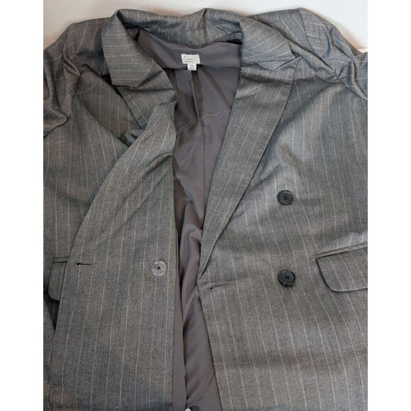 A New Day Women's Gray Blazer Jacket With White Striped Size XXL - Picture 5 of 8